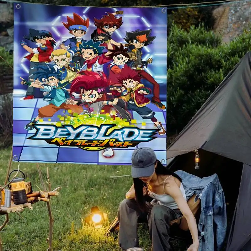 Anime B-Beyblade Burst 2025 Banner INS Style Outdoor Party Decoration Atmosphere Flag