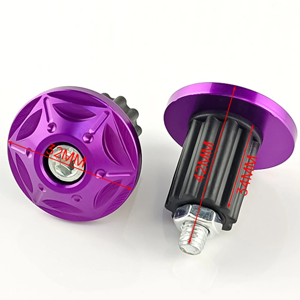 2pcs Motorcycle Cnc Aluminum Alloy Handle Bar End Weight Grips Cap Modification Handle Protection Accessories