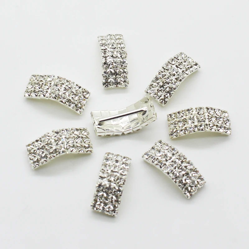 Wholesale hot sale 10 pcs/set 9 * 21mm arched diy jewelry accessories rhinestone accessories handmade decoration sewing buckle