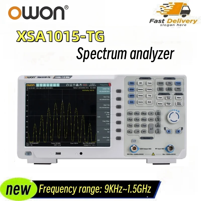 OWON XSA1015P-TG 9kHz to 1.5GHz Spectrum Analyzer 1Hz Resolution 10.4 inch Multi-touch Screen USB LAN HDMI Tracking Generator