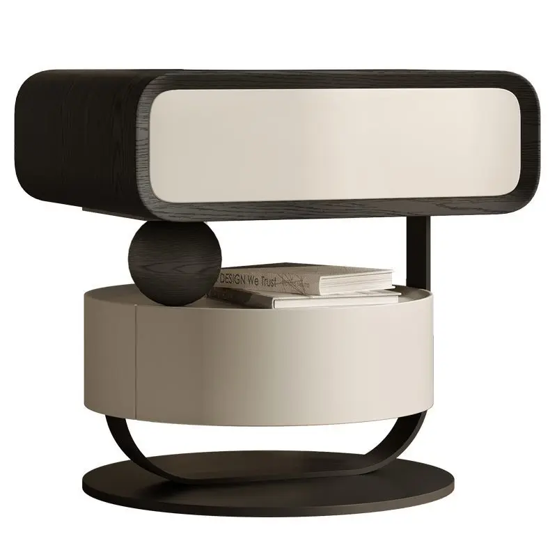 

Italian minimalism, suspended bedside table, bedroom storage bedside cabinet, creative storage cabinet, simple paint