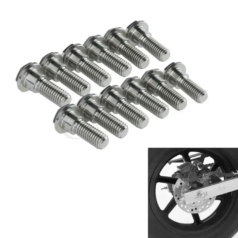12x Titanium Bolts F&R Brake Disc Rotor M8 X 24 For Honda VT1100 Shadow 1995-2007 VTX1300 2003-2009 Motorcycle Parts