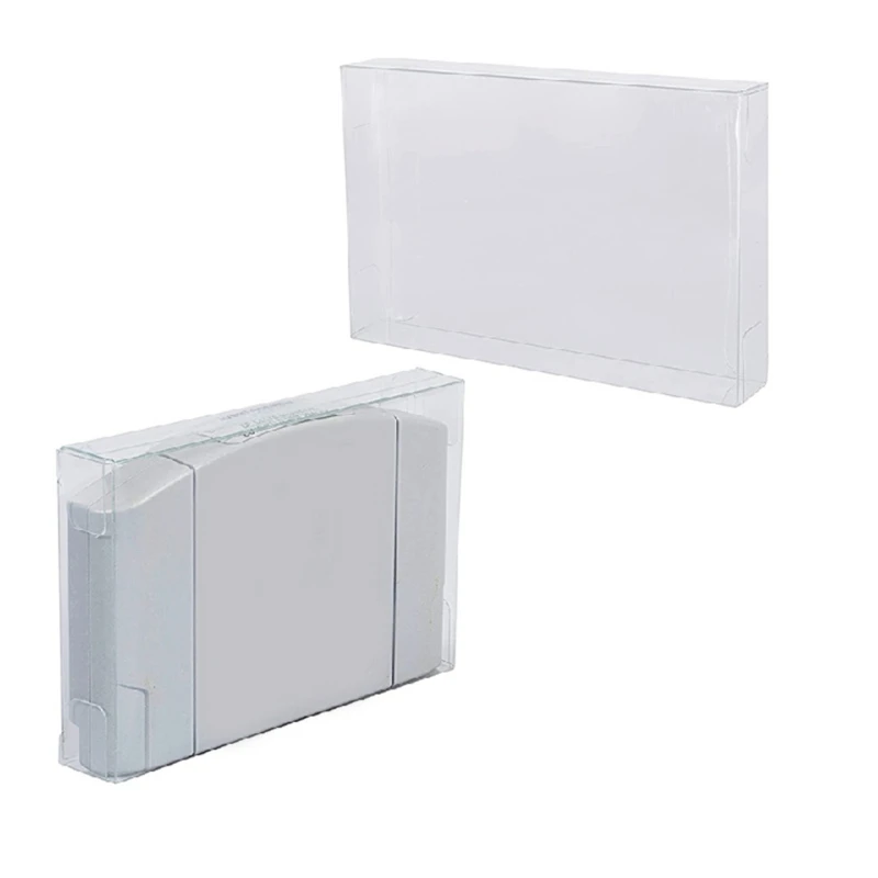 Étui de rangement pour cartouche PET transparent résistant à la poussière, étui de rangement pour carte de jeu N64 T21A