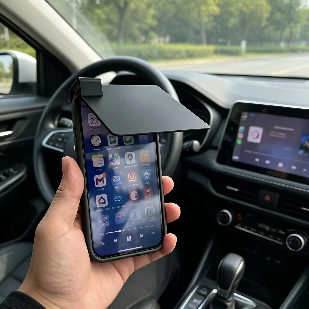 Durable Phone Sunshade Cut Sun Glare Boost Screen Clarity Driving Cycling Beach Outside Daily Outdoor Mobile Practical Accessory