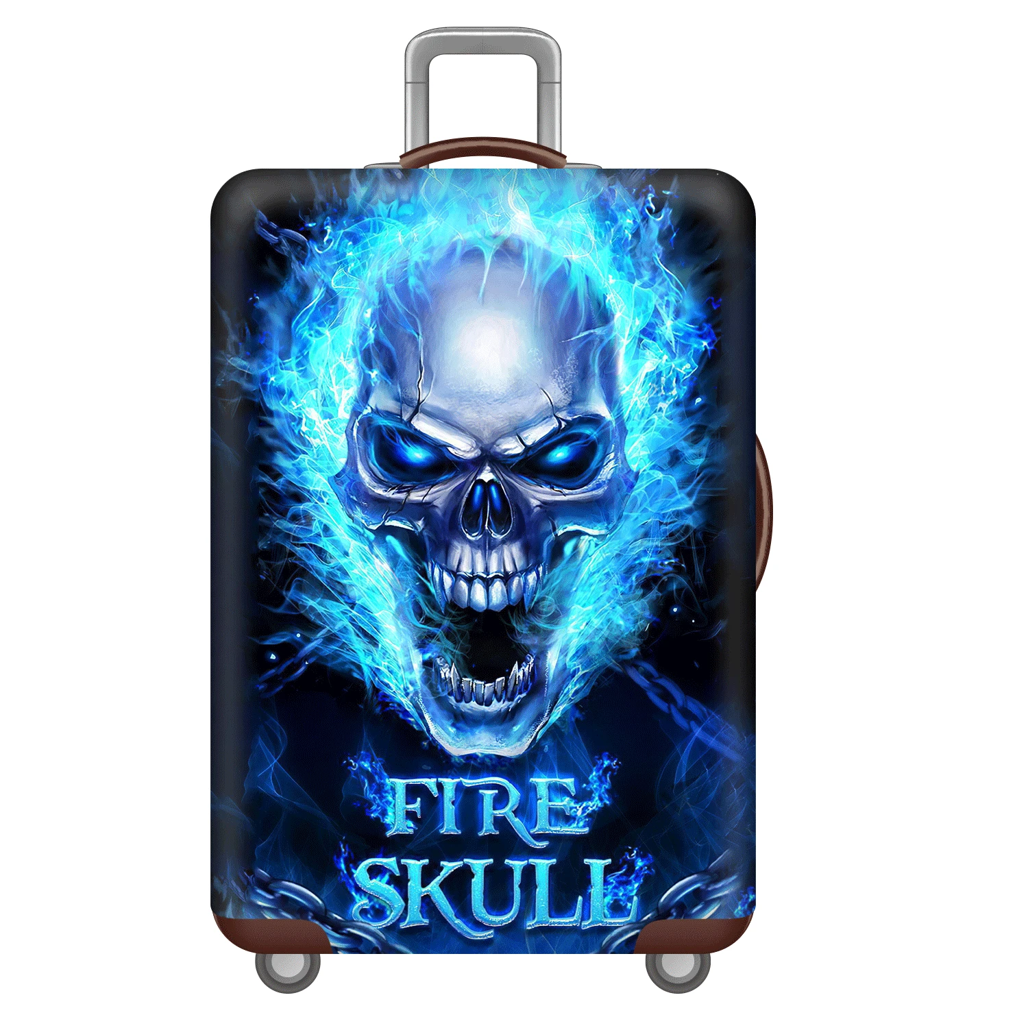 Skull Luggage Protective Cover Travel Accessories 18-32 Inch Suitcases 3D Printed Elasticity Baggage Case Cover Travel Gadgets