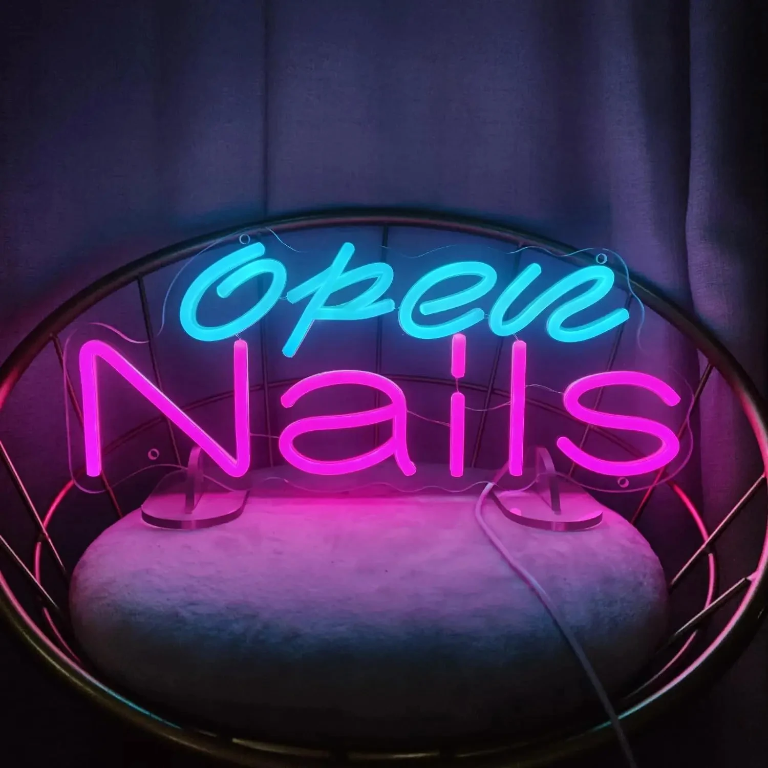 Open Nails Neon Signs LED Neon Light For Nail shop Beauty Shop Decoration Luminous Business Signs Room wall Decoration Lights