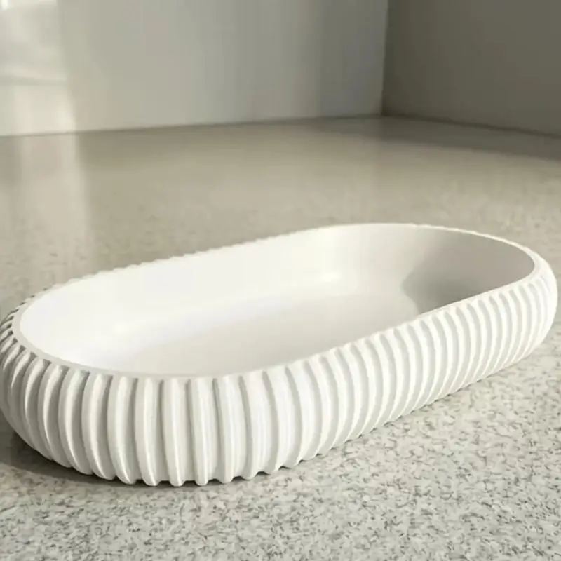 3D Printed Jewelry Storage Tray Oval Groove Decorative Holder For Earring Ring Hairpin Desktop Vanity Organizer