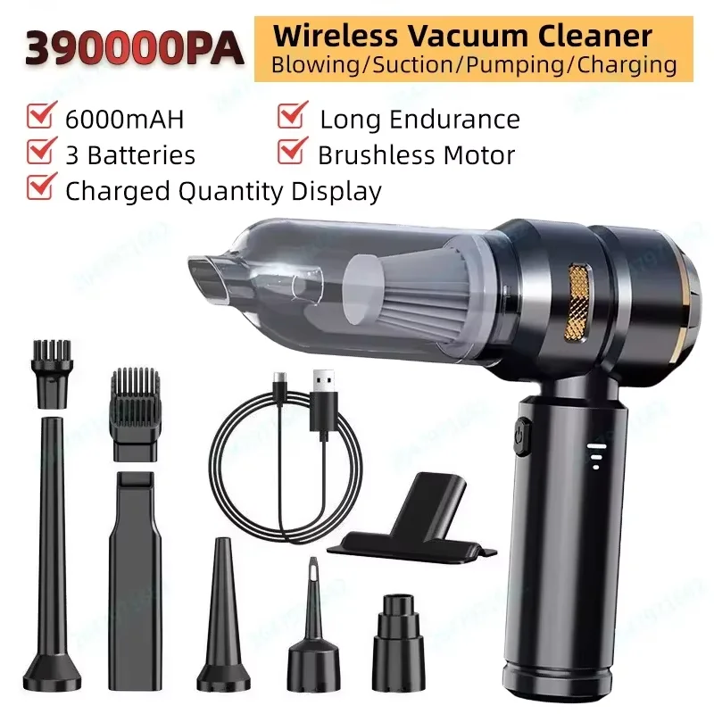 Car Wireless Vacuum Cleaner Strong Suction Handheld Wet Dry Auto Vacuum Home & Car Dual Use Mini Vacuum Cleaner Home Appliance