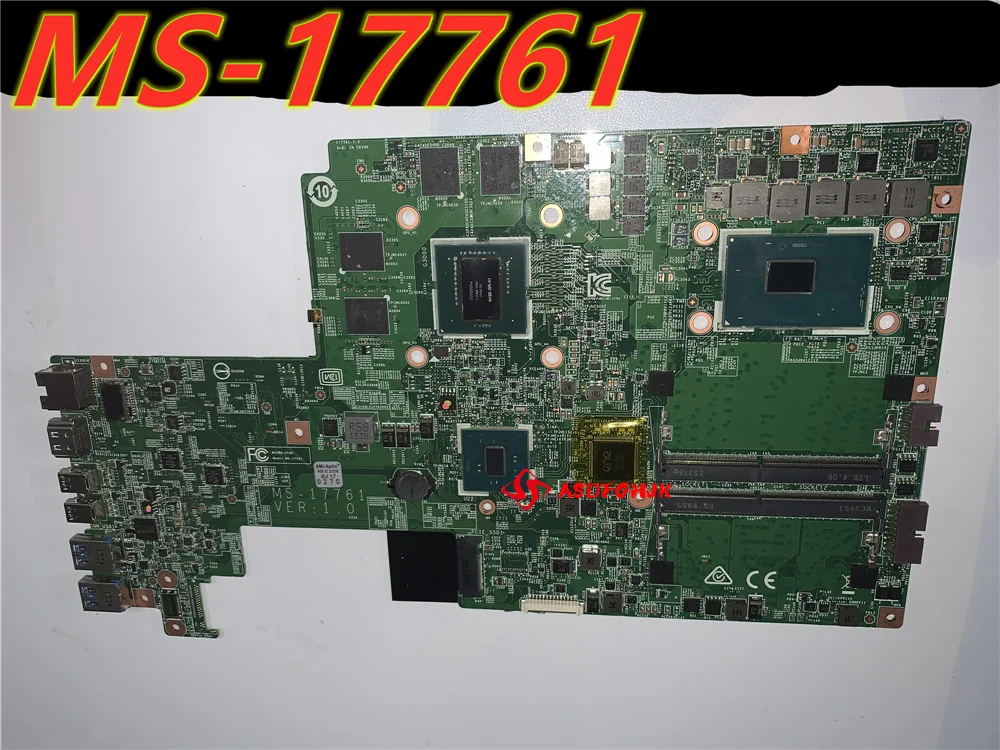 

MS-17761 VER 1.0 FOR MSI MS-1776 GS70 GS72 LAPTOP Motherboard With I7-6700HQ CPU AND GTX965M Test OK Free Shipping