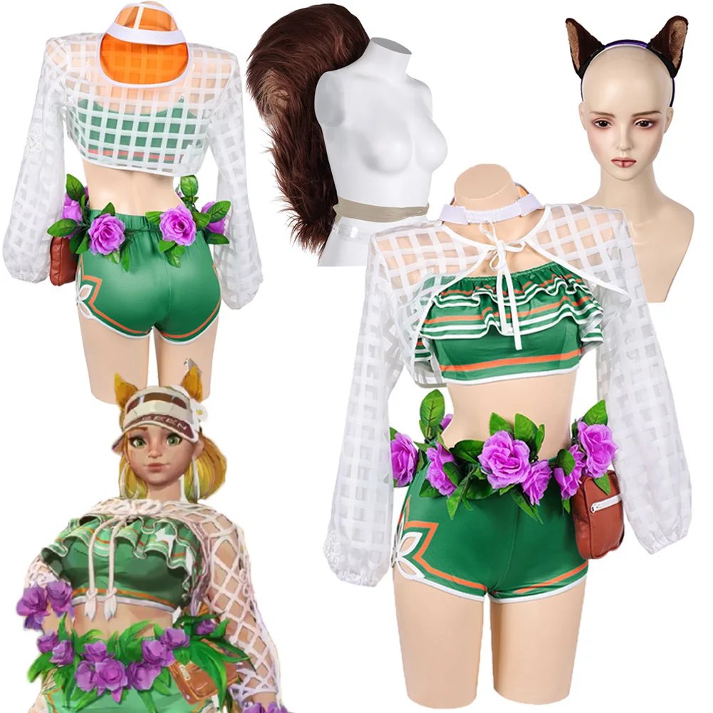 

Doreen Green Cosplay Fantasy Clothing Sunny Squirrel Suits Game Rival Costume Disguise Adult Women Fantasia Party Outfits