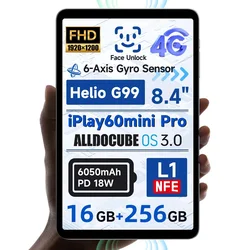 Alldocube iPlay 50 미니 프로 태블릿, 8.4 인치, 안드로이드 13, Helio G99, 16GB(8GB + 8GB) RAM, 256GB ROM, FHD 1920x1200 듀얼 SIM 카드