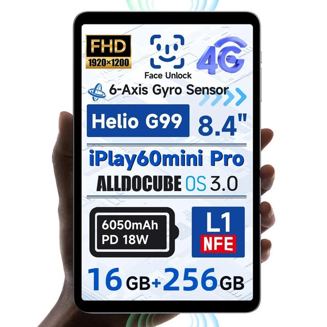 Alldocube iPlay 60 Mini Pro Tablet 8.4inch Android14 16GB(8GB+8GB 