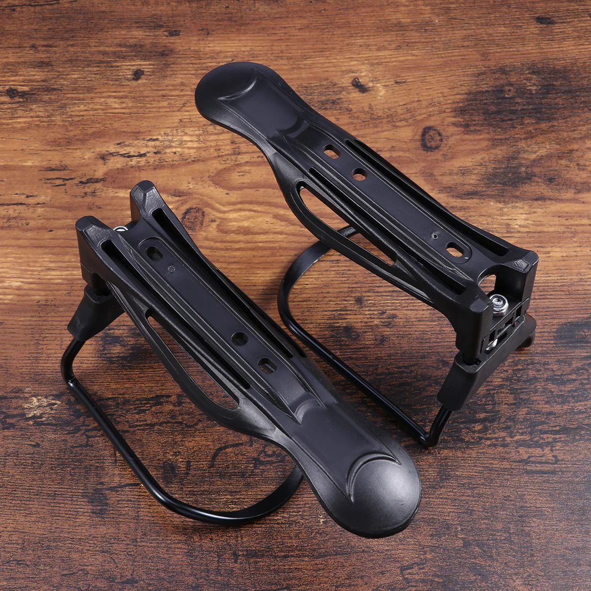 

2pcs Aluminium Alloy Adjustable Water Bottle Cage Mountain Bike Cycling Bottle Holder(Black) bike cup holder
