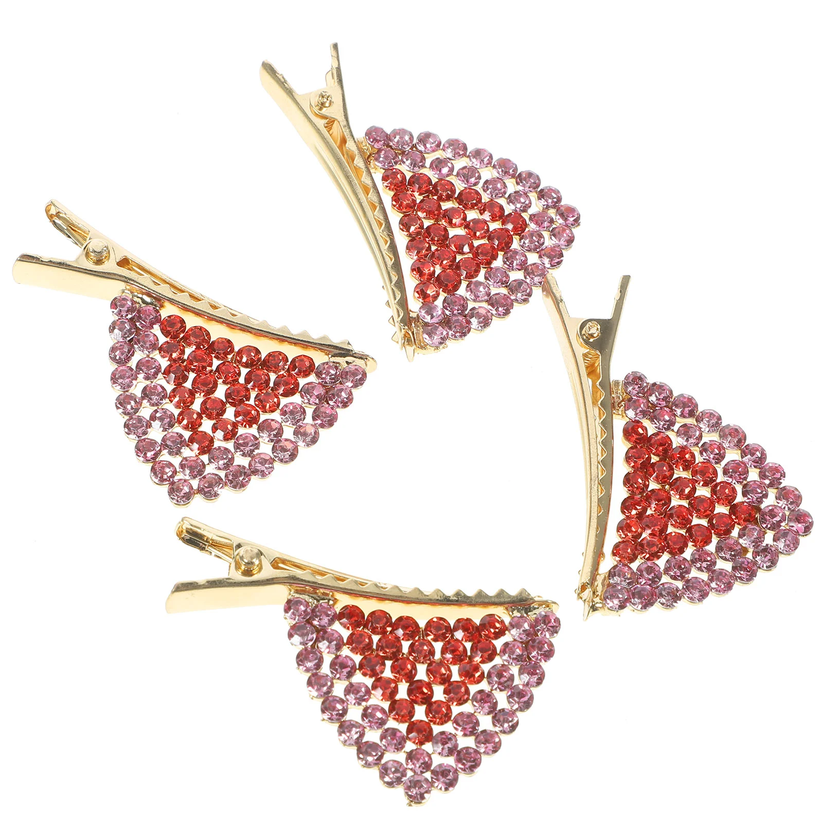 

2 Pairs Wedding Hair Accessories Clips Cat Ears Hairpin Jewelry for Women Vintage 450X300X050CM Sparkly Bridesmaid