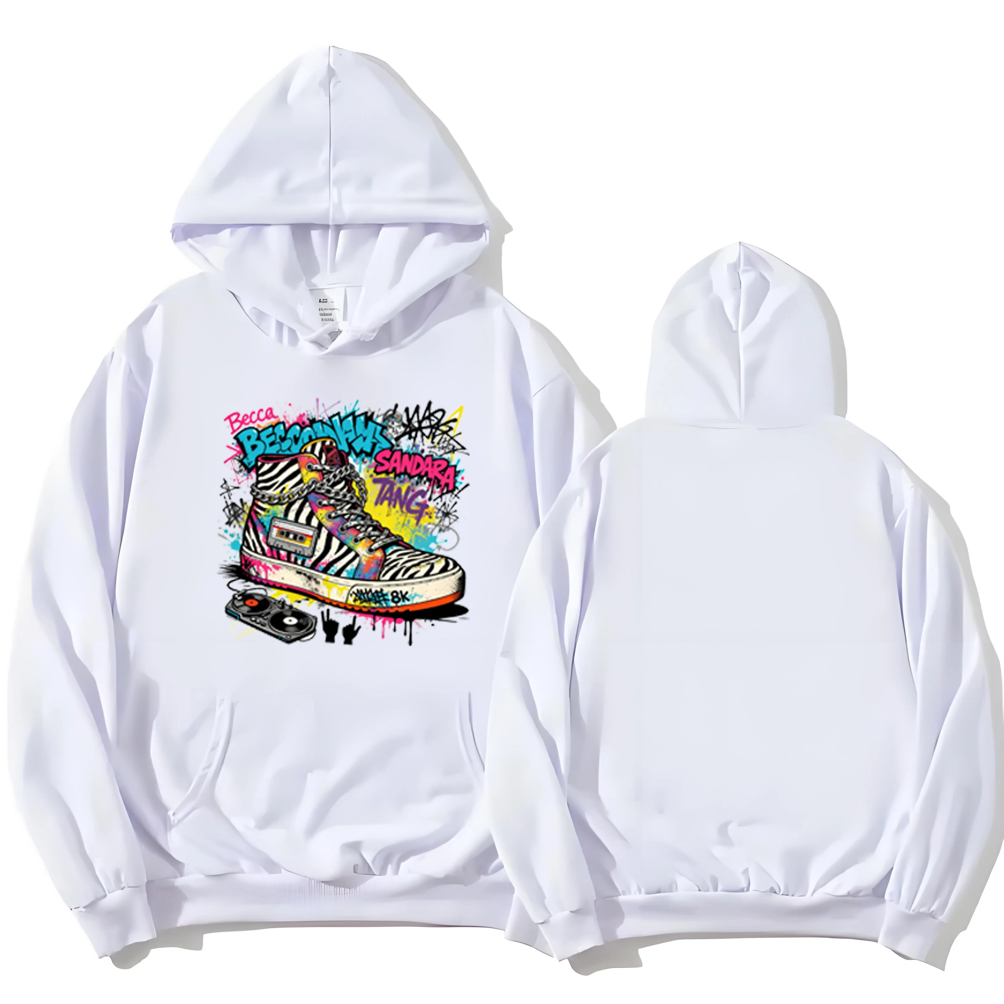 سويت شيرت بغطاء للرأس عالي التحمل 330G - أحدث صيحات الموضة لعام 2025، سويت شيرت بطباعة جرافيتي للشارع للرجال والنساء