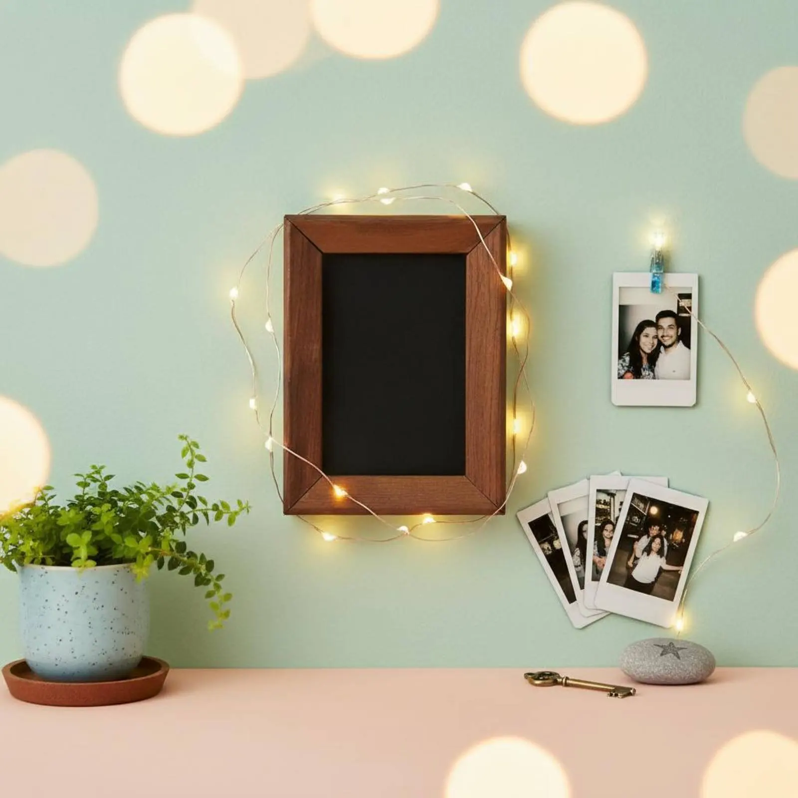 

Desktop Photo Frame Album Adhesive-Backed Mini Photo Album Frame Transparent Panel Scratch Resistant for Desk, Fridge