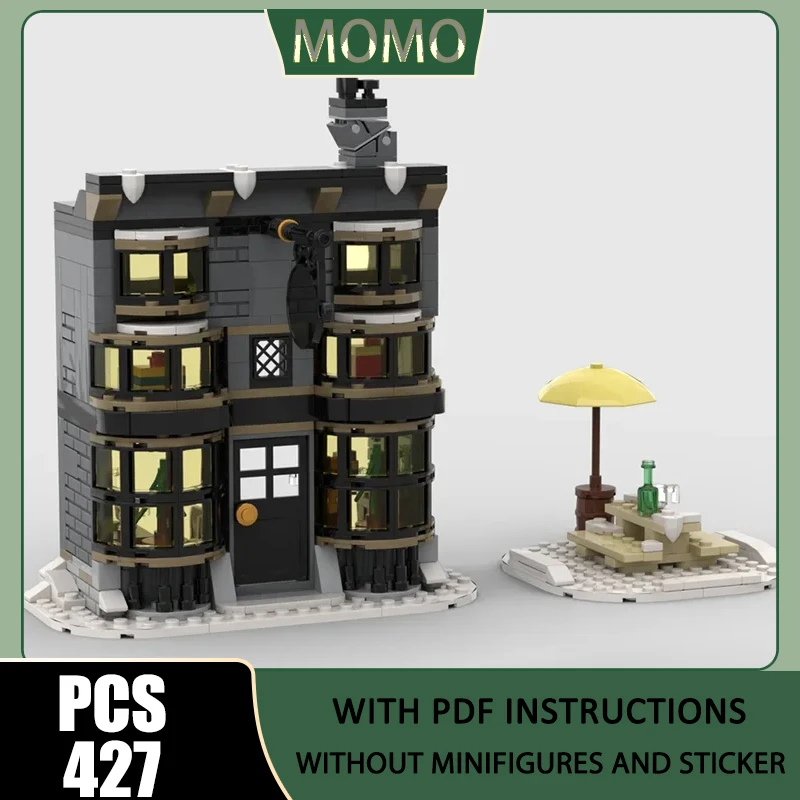 

Street View Moc Building Blocks Winter Village Pub Model Technology Brick DIY Assembly Model Construction Holiday Set Toys