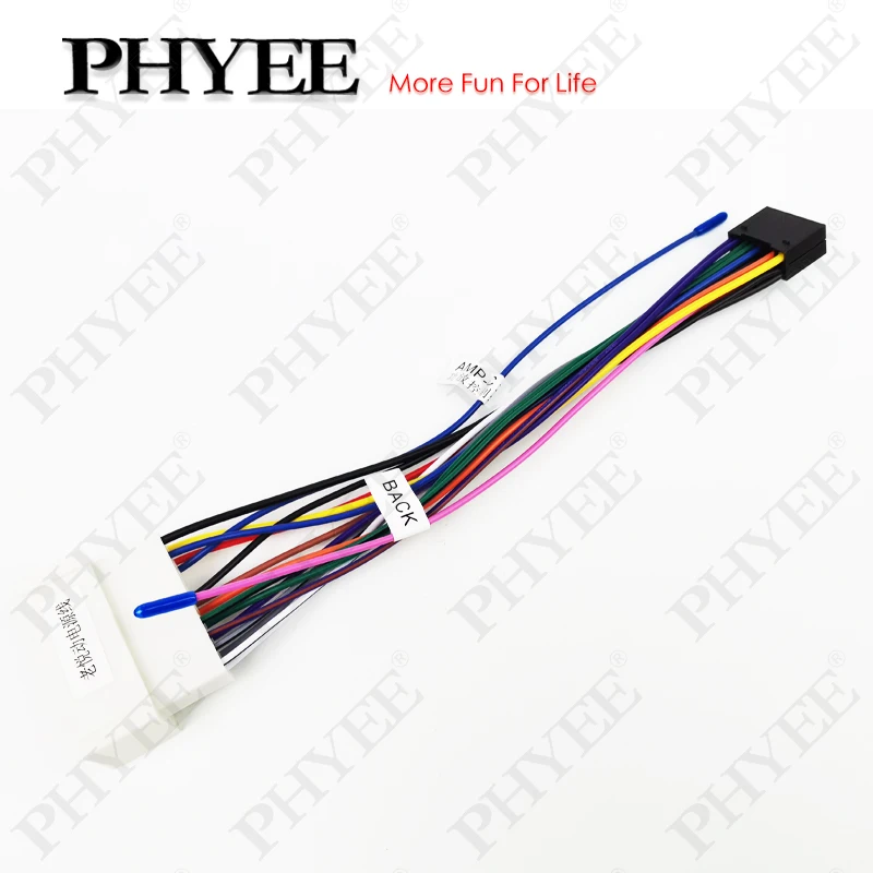 Arnés de cableado de radio de 24 pines, adaptador de cable Android para coche con conector de 16 pines, para Hyundai Accent Azera Santa Fe, Kia Sportage Carnival