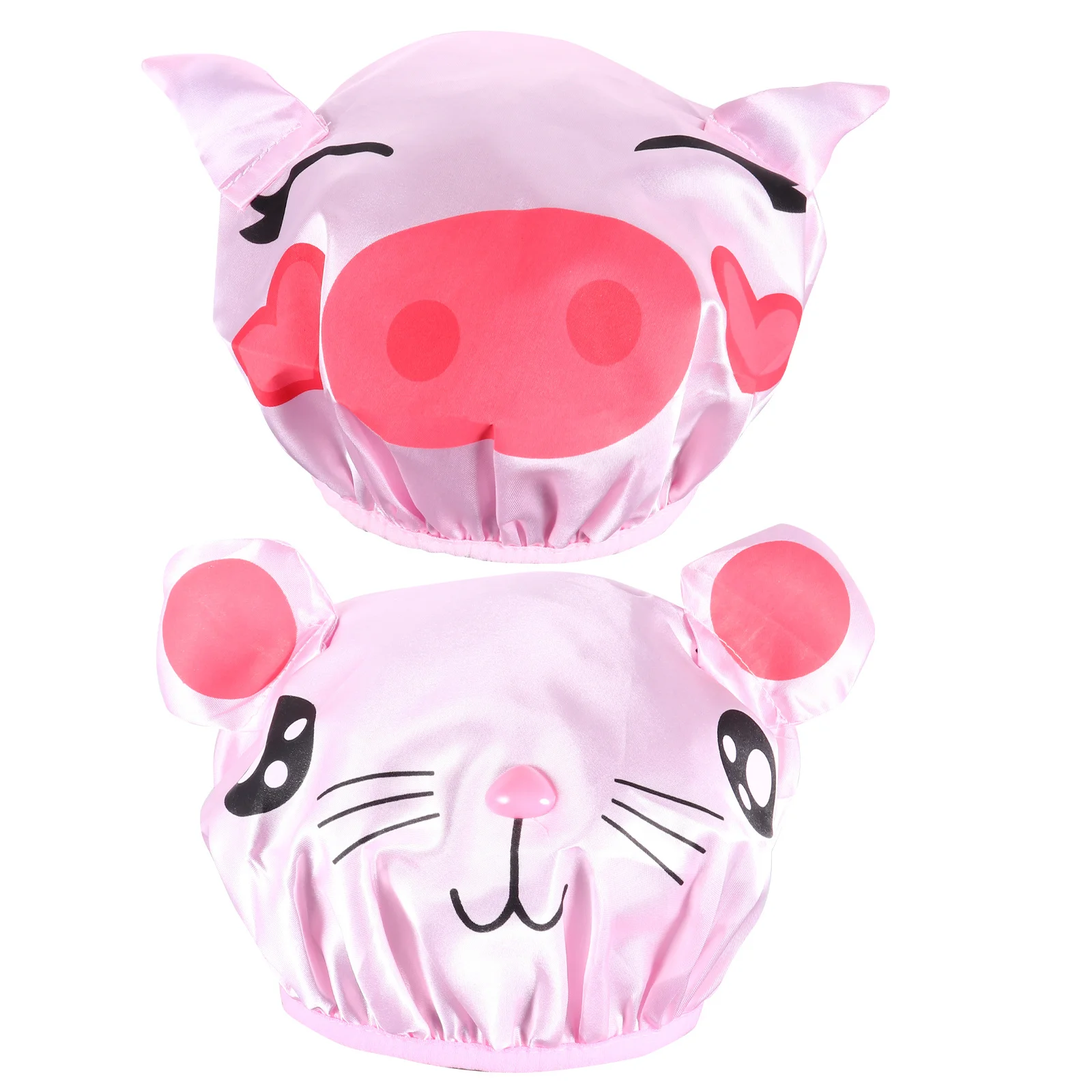 

2 pcs Children Shower Caps Waterproof Adjustable Bathing Hats For Kids Baby Reusable Lightweight Travel Bath Caps