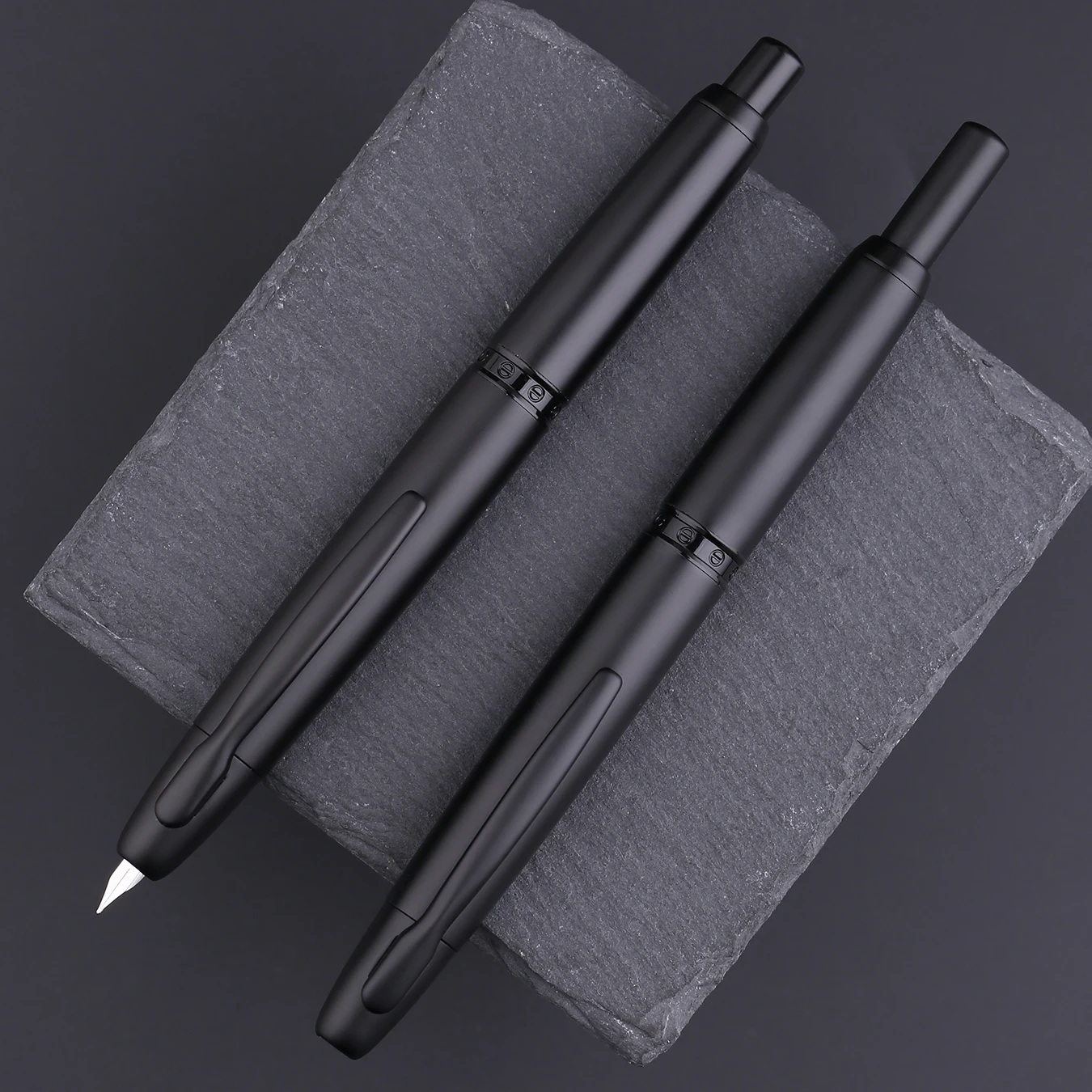 In Stock ! MAJOHN A1 Press Fountain Pen, Retractable Extra Fine Nib 0.4mm Metal with Clip / No Clip Gift Ink Pen for Writing