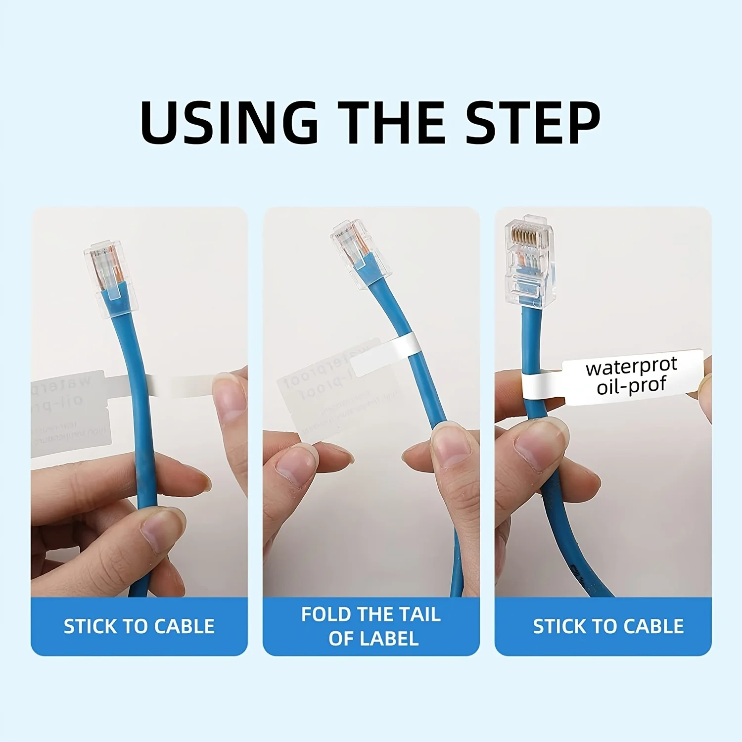 NIIMBOT Cable Labels, Thermal Labels  Waterproof, Oil-Proof Cable Labels Tags For B1/B21/B3S/B203 Label Printer