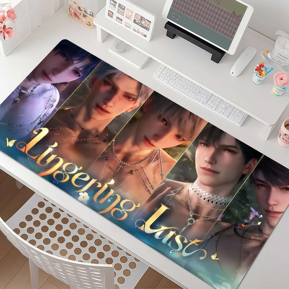 Game Love And Deepspace Lingering Lust Mouse Pad Anti Slip Rubber Edge Locked Thickened Laptop Gaming Desk Mat