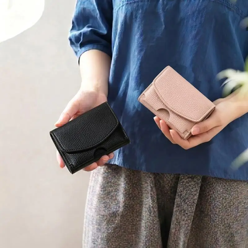 Mini Kurze PU-Leder Damen-Geldbörse Minimalistisch Mehrere Kartenfächer Münzbörse Weiche Haptik Mehrfarbig Tragbare Kleine Clutch Geschenk für Mädchen – Detail 1