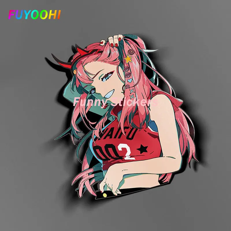 

FUYOOHI Funny Stickers Car Stickers for DARLING In The FRANXX Waifu Anime Car Accessories Decal Graffiti Waterproof Decals