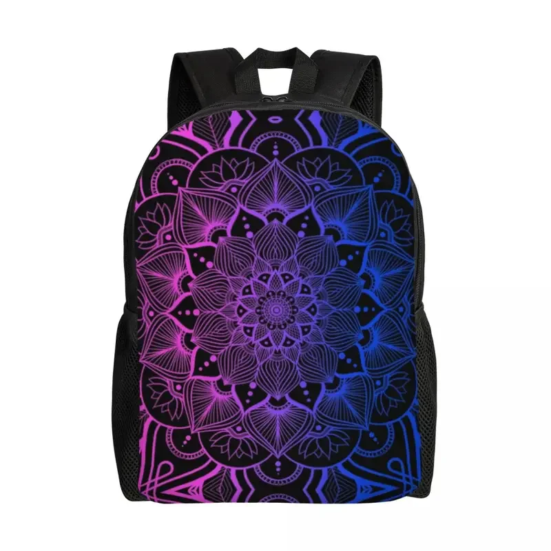 Personalized bisexual LGBTQ Mandala backpack women men basic bookbag for college school boho bags