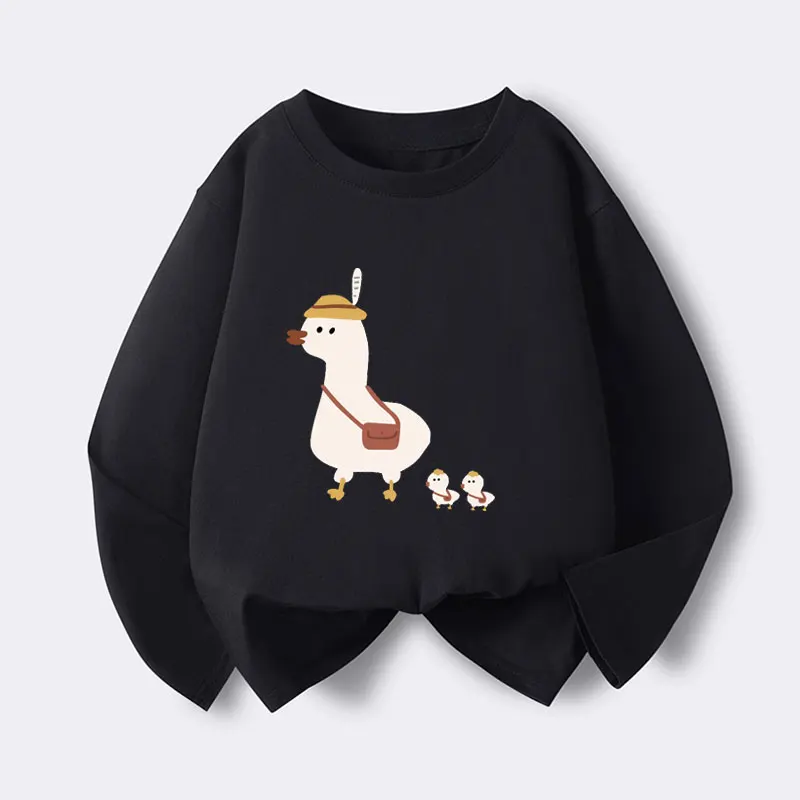 

Топы с длинными рукавами Little Duck Baby Футболка с графическим принтом для мальчиков и девочек Розовые хлопковые топы для маленьких детей Футболка Осенняя футболка с героями мультфильмов