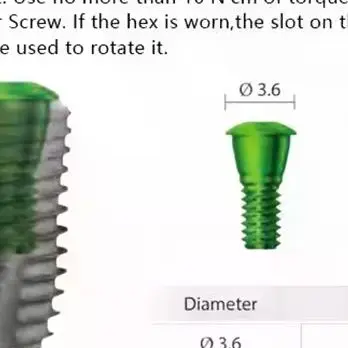 

Dental Medical Laboratory Sealing Screw Accessorie For Dentium Universal Implant Replacement Dental Equipment