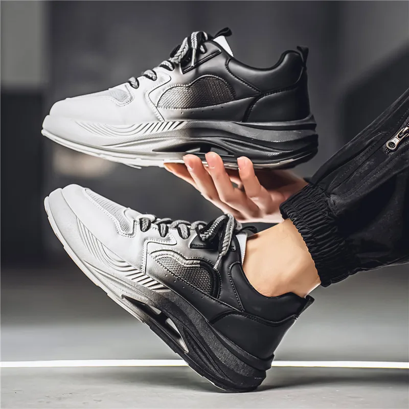 JY Herren neue Freizeitschuhe Sneakers Farbverlauf zweifarbige Boardschuhe Trendschuhe
