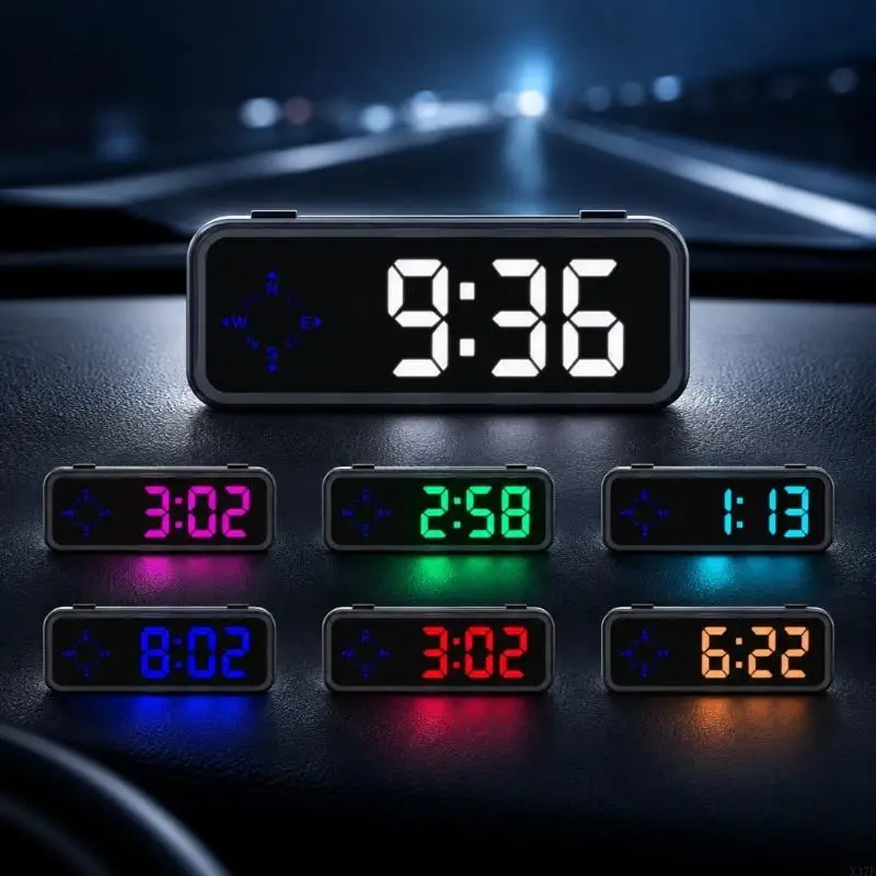 7-Color Satellite Speedometer and Direction Head-Up Display, USB-Powered Readout With KMH or and 7 Selectable Hues for X37F