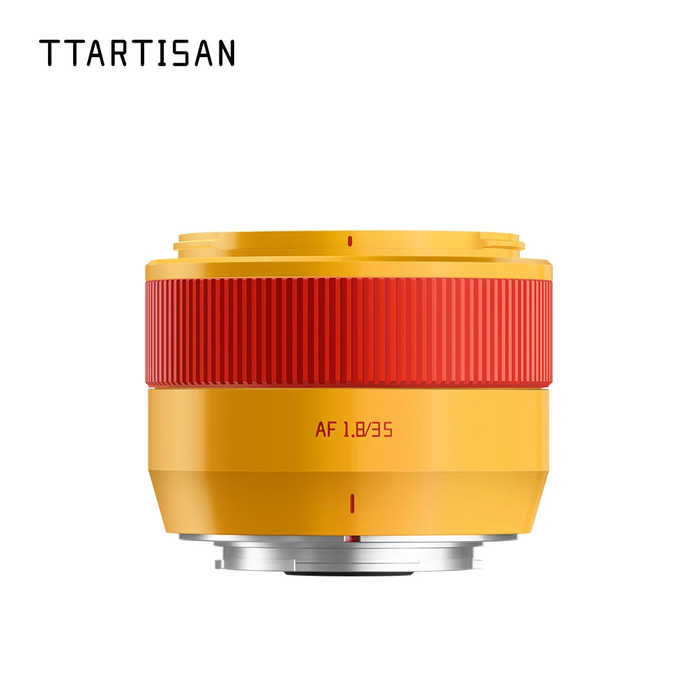 TTArtisan AF 35mm F1.8 II APS-C lens met autofocus en groot diafragma voor Sony EF ZEV10 A6400 Fuji XF-vatting X-T1 X-T4, oranje kleur