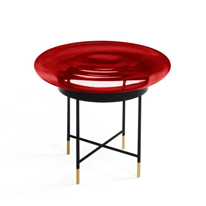 water ripple tambourine round coffee table, living room acrylic coffee table, high-end small negotiation table