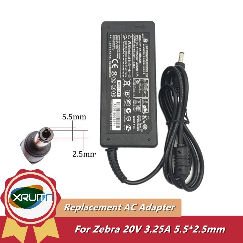 Replacement 20V 65W  AC DC Adapter Charger For Zebra GK888T LP2844 TLP2844-Z GC420 GC420T GC420d  LP2722 Printer Power Supply