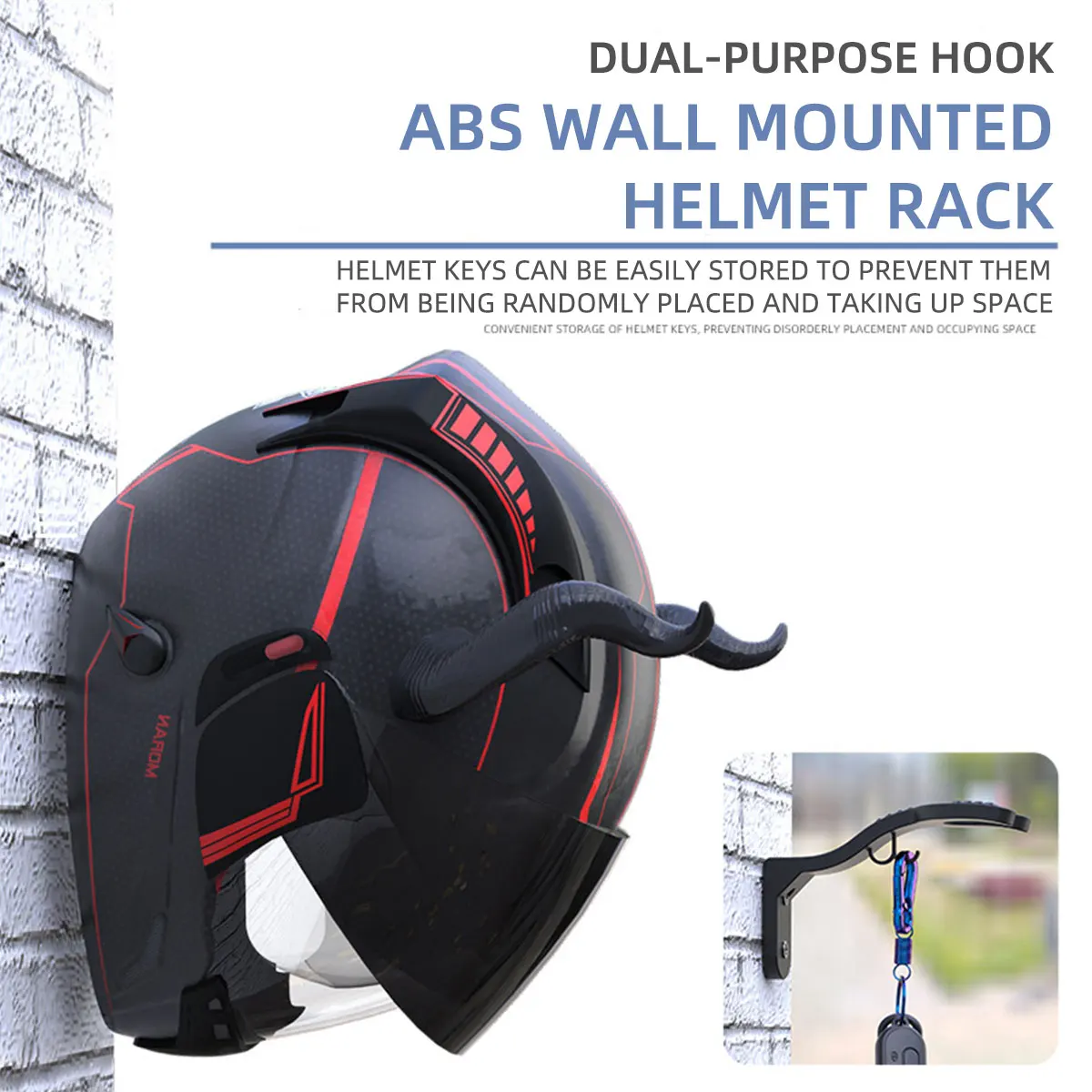 Motorcycle Head Gear Hook Motorcycle Helmet Holder Helmet Hook Wall Mount Football Bicycle Hat Hanger Stand for Caps wall rack