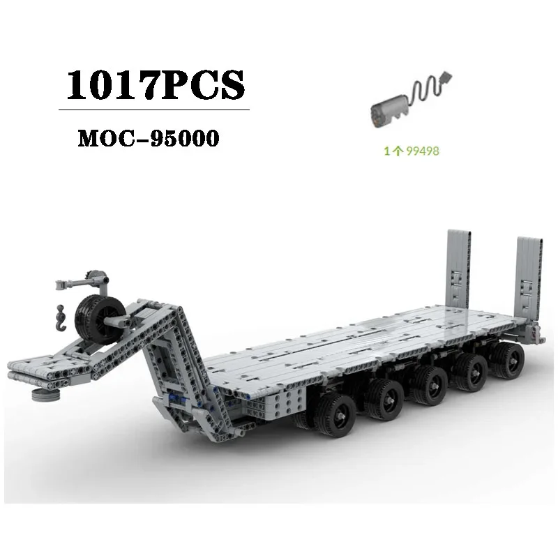 New MOC-95000 Semi Trailer Crane Building Blocks Model Pendant 1017PCS Boy Puzzle Education Birthday Christmas Toy Gift