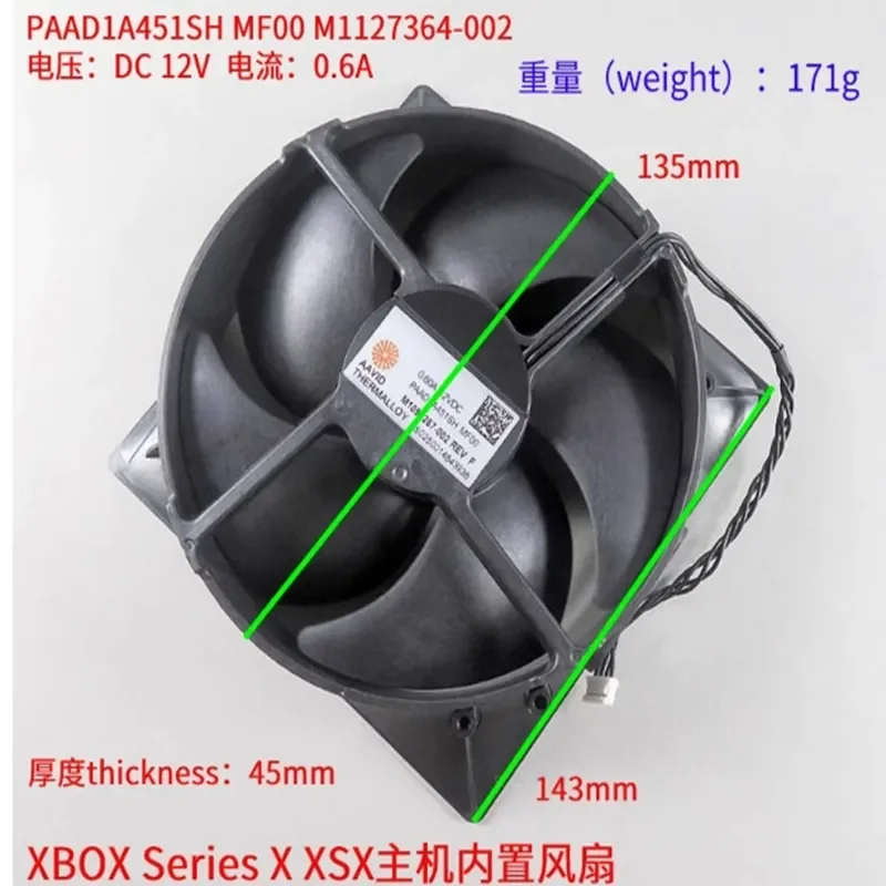 Ventilador de Substituição para Console Xbox Series X XSX, Ventilador Redondo Integrado para Reparo