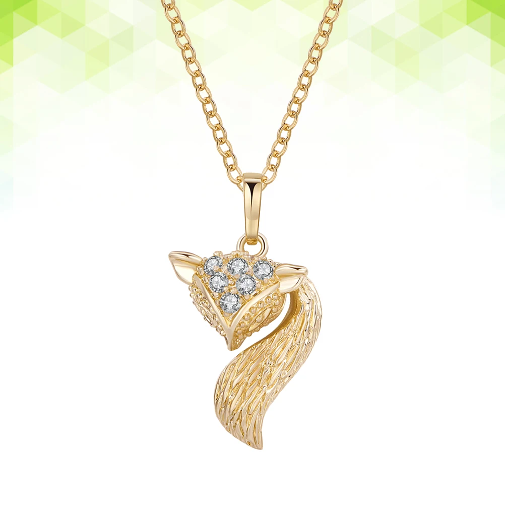 

Zircon Necklace Little Shape Luxurious Golden Women Elegant Jewelry Comfortable Nickel Lead Free Cadmium Free Health Gift
