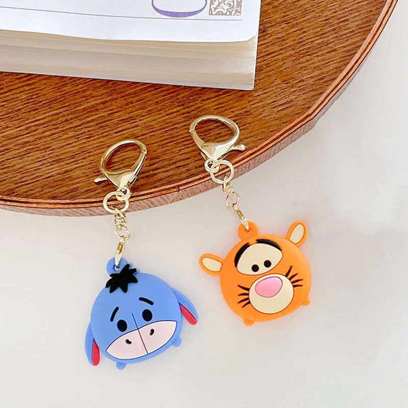 Disney Tigger Pooh AirTags Silicone Protective Case Cute Keychain Apple Tracker Locator Protector Cover Anti-scratch Soft Shell