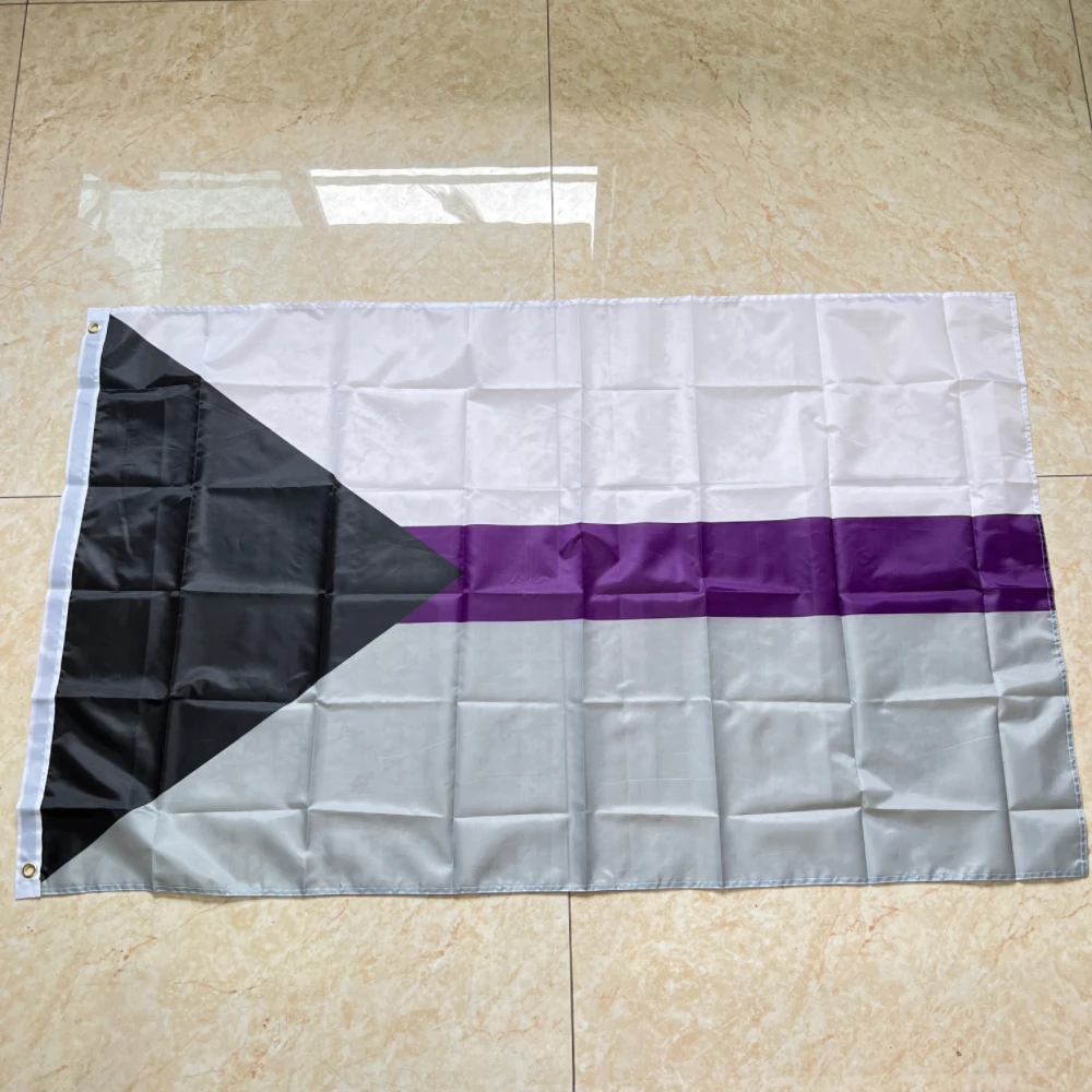 Semi-asexual flag 90x150cm LGBTQIA Ace Community Asexual Pride semi-asexual flag decorated with polyester