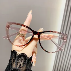 Women Fashion Cat Eye Myopia Eyeglasses Trendy Anti-blue Light Near Sight Glasses Female Vintage HD Lens Minus Eyewear 0 To -6.0