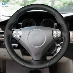 Car Interior Steering Wheel Microfiber Leather Cover Trim For Mercedes Benz C SLK Class W203 R171 2004 2005 2006 2007 2008 Black