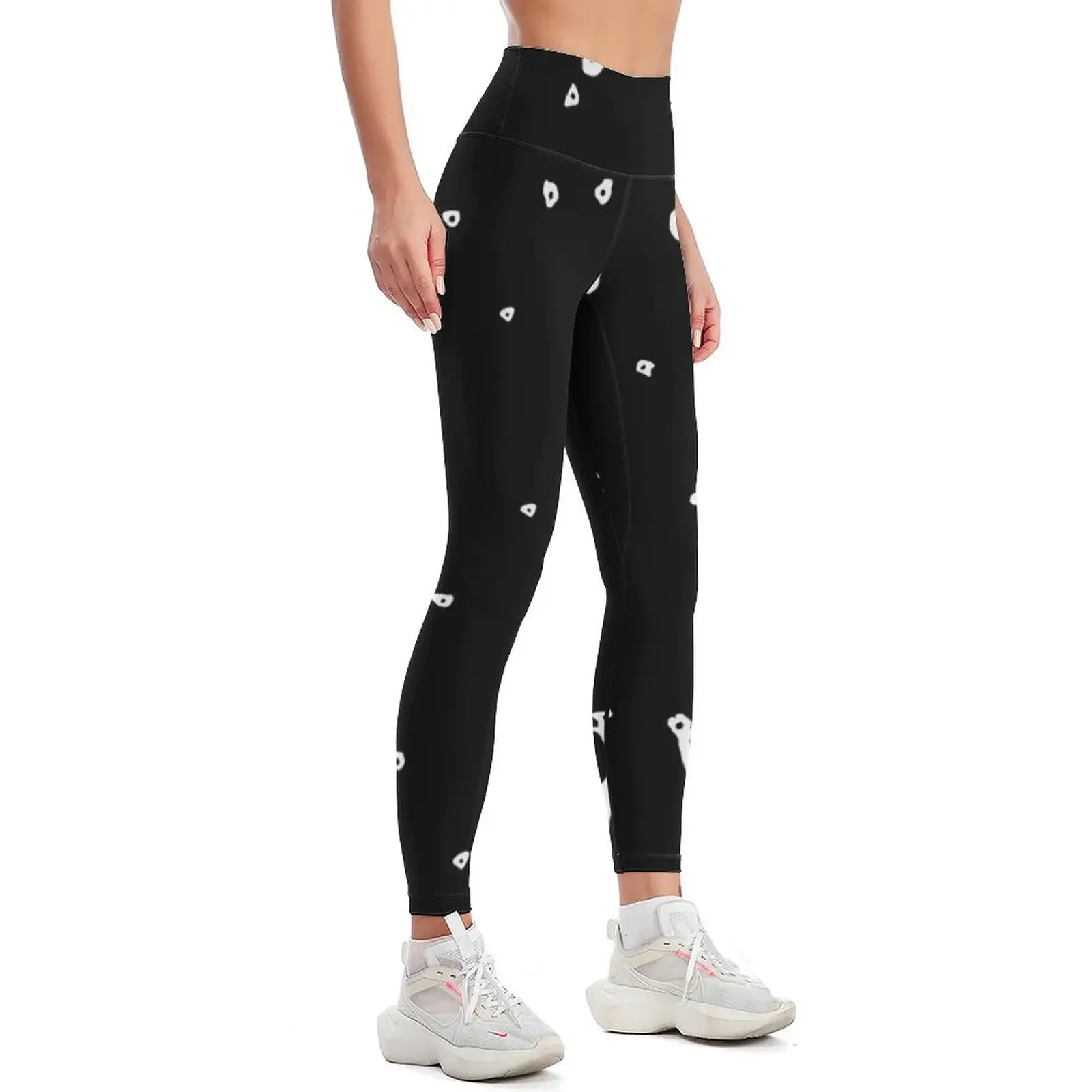 Mann climbing or bouldering on climbing wall Leggings Sports female gym sportswear woman Womens Leggings