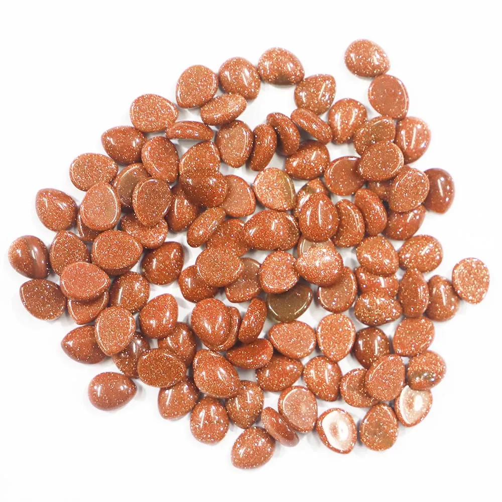 10*8MM Natural Stone Agate Crystal Water Droplets CAB Cabochon Fashion Charm Beads DIY Jewelry Making Necklace Accessories 50Pcs