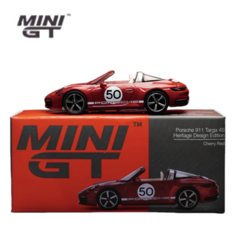 MINI GT1:64 461 Porsche Porsche 911 Targe 4S alloy die cast car model, boys' collection gift model car, premium room decor.