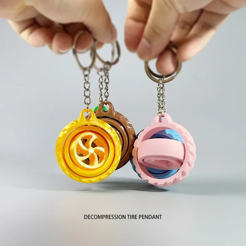 

3D печать вращающаяся модель гироскопа игрушки брелок кулон креативная декомпрессионная игрушка сумка брелки рюкзак сумка Декор автомобильный брелок