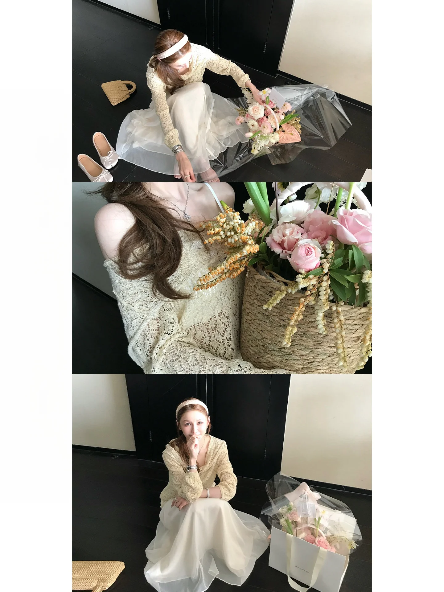 

Комплект Skk Store: свитер крупной вязки с ажурным узором и плиссированная юбка из смесового хлопка для женщин