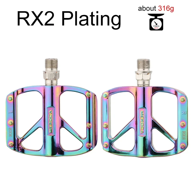 MEROCA  Mountain Bike Bicycle Pedal Aluminum Alloy Non-slip Pedal Folding Bicycle DU/bearing Pedal Bike Pedals Clipless Pedals